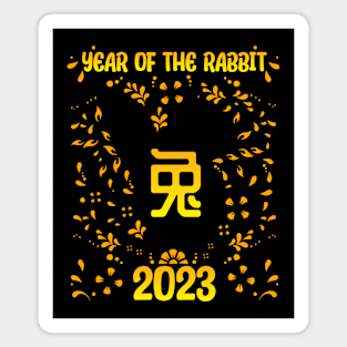 Good Luck Zodiac Happy Chinese New Year of the Rabbit Magnet